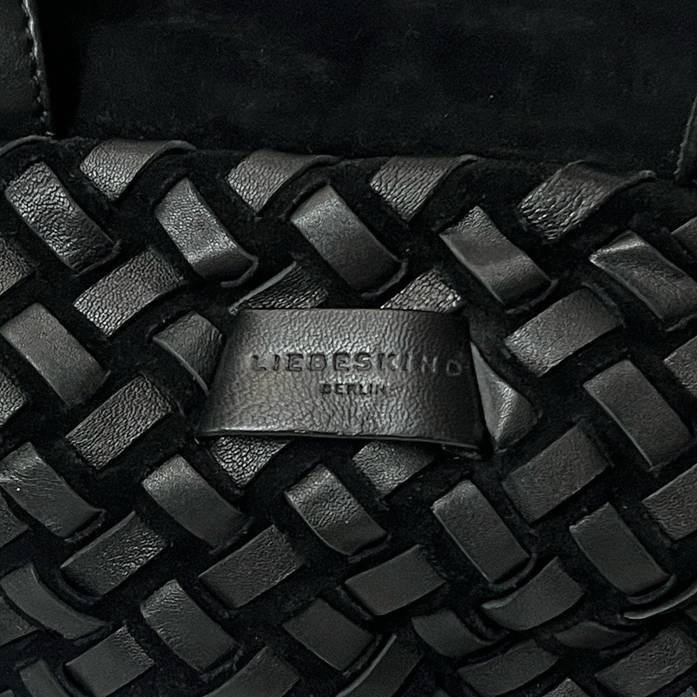 Liebeskind Black Woven Leather Satchel - Picture 2 of 12